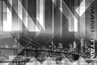 Modern Art BROOKLYN BRIDGE & SKYLINE Wall Art