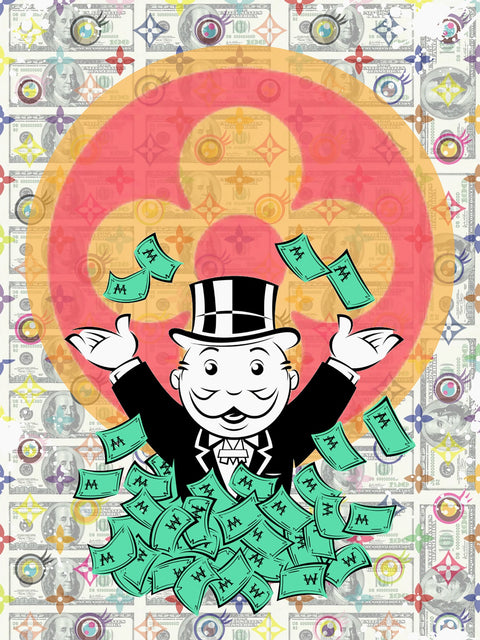 Monopoly Money LV Wall Art