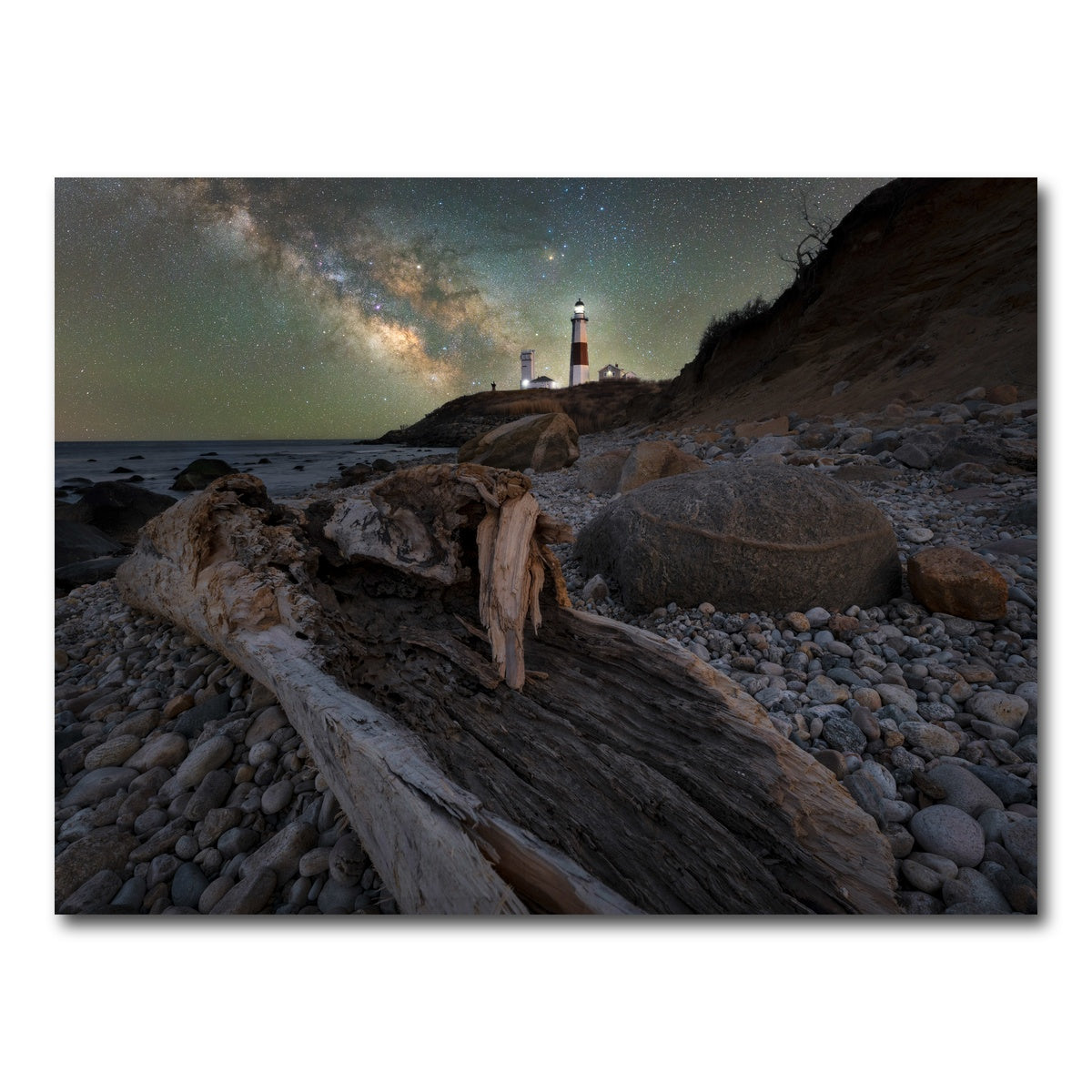 AUTO-MOCKUP WHITE | Montauk NY Driftwood Beach | 1 Piece | Gallery Wrap Canvas | group=4x3