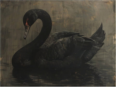 Moody Swan Wall Art