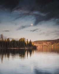 Moon Over Francois Lake Wall Art