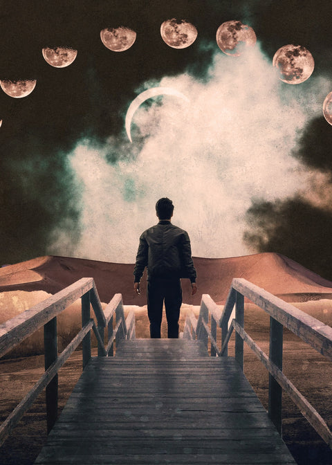 Moon Way Bridge Wall Art