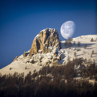 Moon and mountain Wall Art