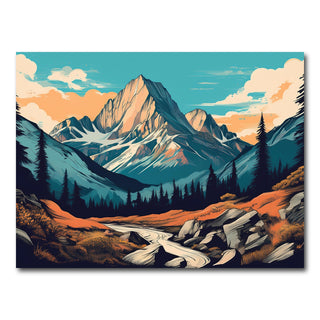 AUTO-MOCKUP WHITE | Mountain Landscape Poster | 1 Piece | Gallery Wrap Canvas | group=4x3