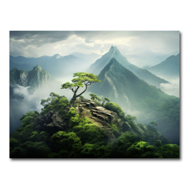 AUTO-MOCKUP WHITE | Mountain top scenery | 1 Piece | Gallery Wrap Canvas | group=4x3