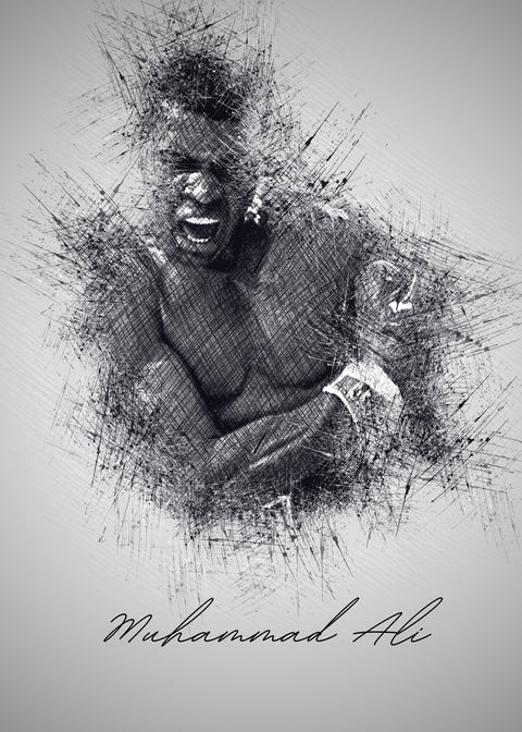 Muhammad Ali Sketch Wall Art