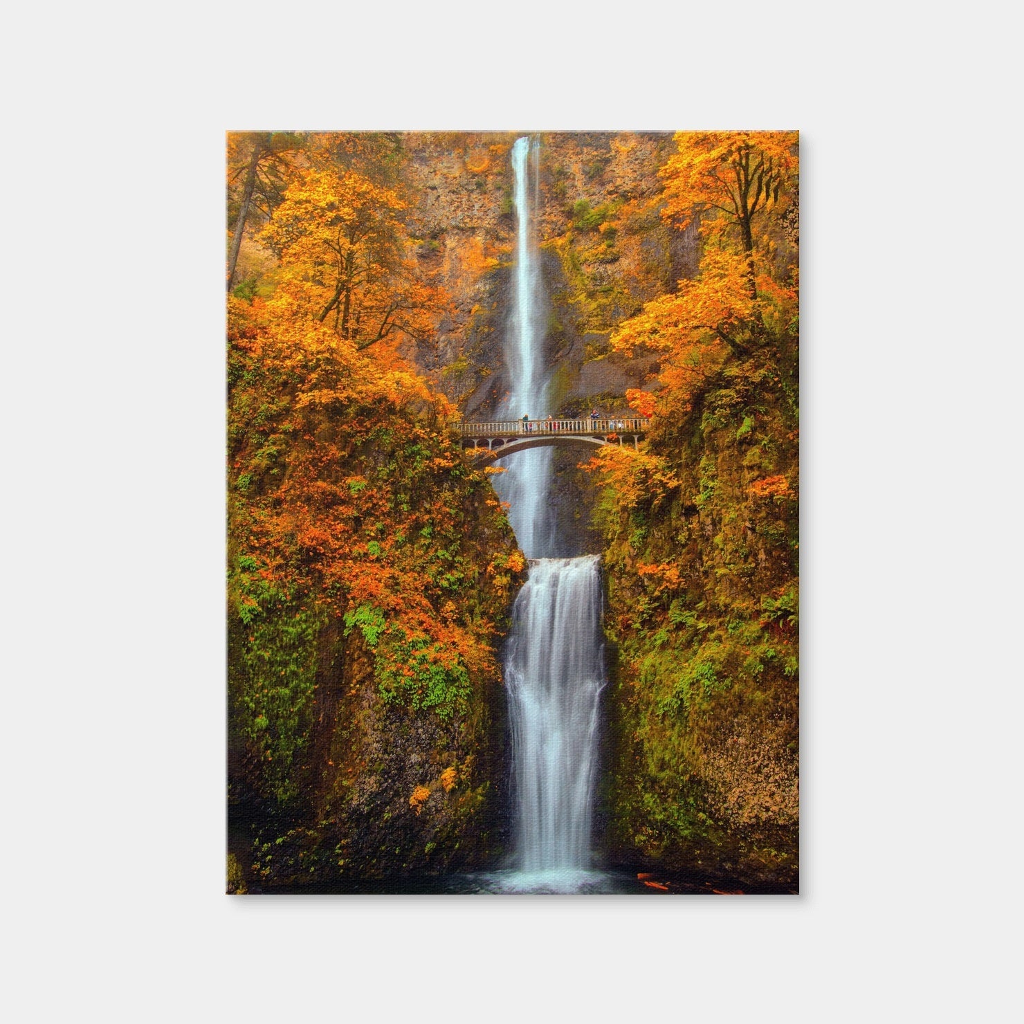 AUTO-MOCKUP WHITE | Multnomah Falls - Autumn | 1 Piece | Gallery Wrap Canvas | group=3x4