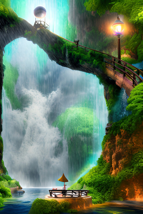 Mystical Waterfall Wall Art