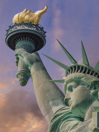 NEW YORK CITY Statue of Liberty at sunset Wall Art