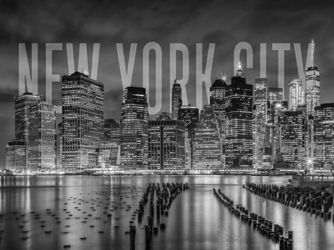 NYC Letters - Black & White Wall Art
