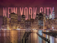 NYC Letters - Night Wall Art