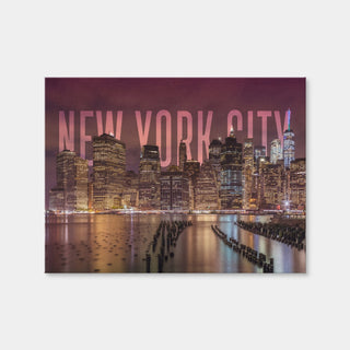 AUTO-MOCKUP | NYC Letters - Night Wall Art | 1 Piece | Gallery Wrap Canvas | 4x3