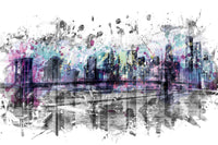 NYC Skyline Splashes Wall Art