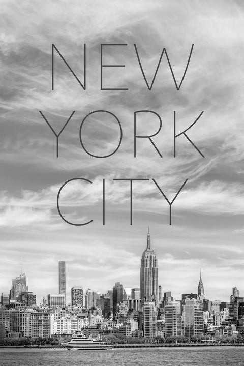 NYC Text & Skyline Wall Art