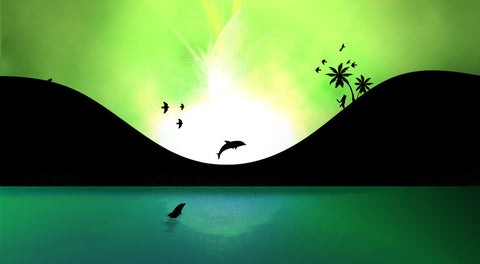 Neon Sunset Wall Art