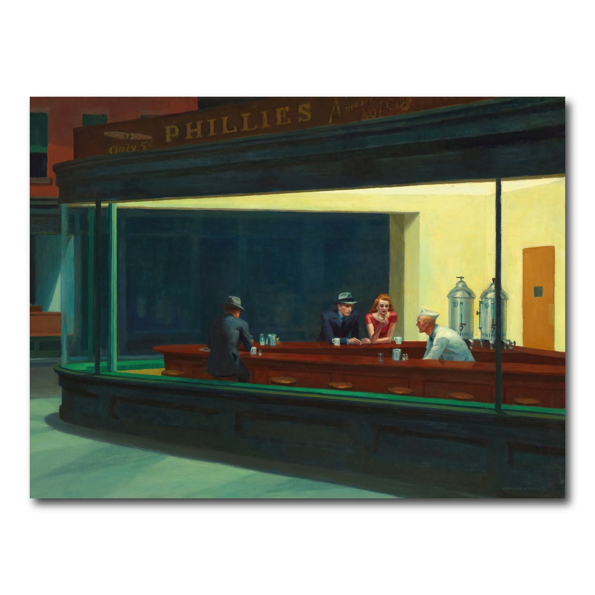 AUTO-MOCKUP WHITE | Nighthawks | 1 Piece | Gallery Wrap Canvas | group=4x3