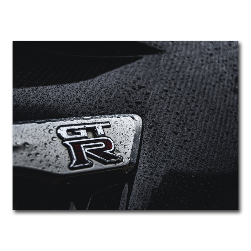 AUTO-MOCKUP WHITE | Nissan GTR Rain Drops | 1 Piece | Gallery Wrap Canvas | group=4x3
