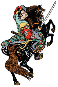 Noble samurai horseman Wall Art