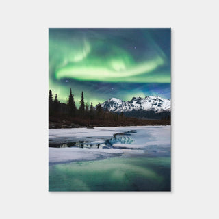 AUTO-MOCKUP WHITE | Northern Lights Landscape | 1 Piece | Gallery Wrap Canvas | group=3x4