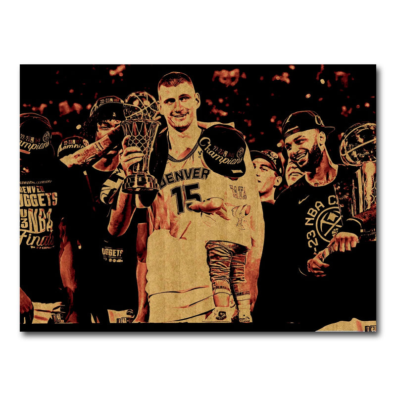 AUTO-MOCKUP WHITE | Nuggets Champions Gold | 1 Piece | Gallery Wrap Canvas | group=4x3