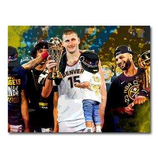 AUTO-MOCKUP WHITE | Nuggets Finals Champs | 1 Piece | Gallery Wrap Canvas | group=4x3
