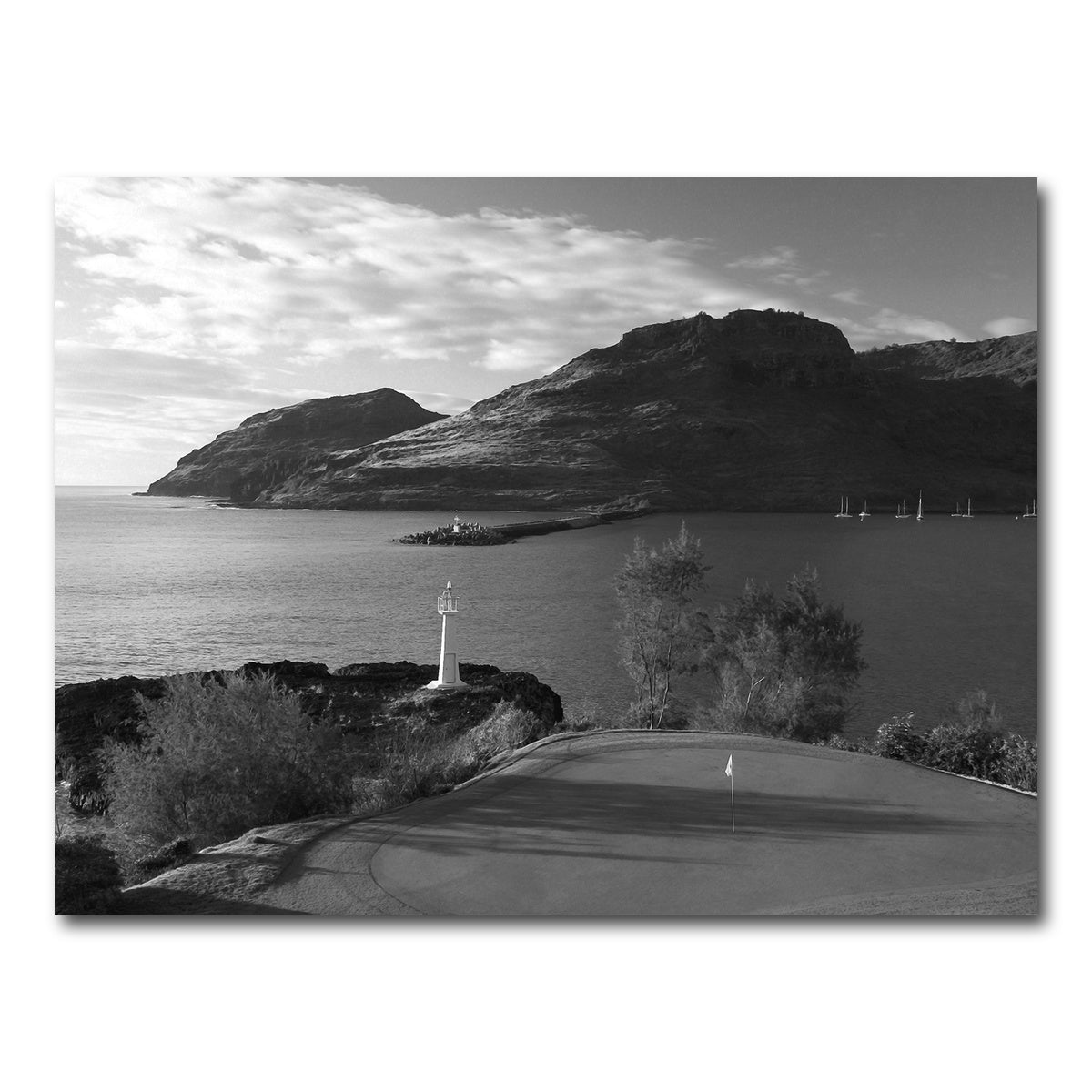 AUTO-MOCKUP WHITE | Ocean Course at Hokuala Grayscale | 1 Piece | Gallery Wrap Canvas | group=4x3