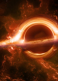 Orange Black Hole Wall Art