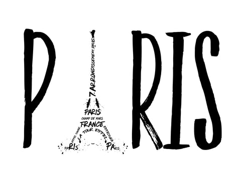 PARIS Typography Wall Art
