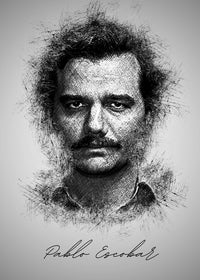Pablo Escobar Sketch Wall Art