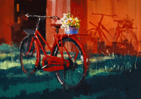 Painting of vintage bicycle Wall Art