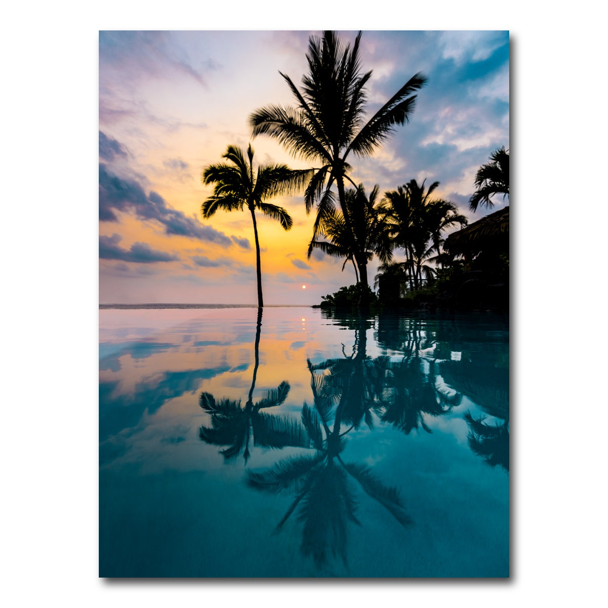AUTO-MOCKUP WHITE | Palm Tree Reflection | 1 Piece | Gallery Wrap Canvas | group=3x4