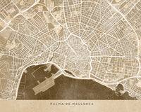 Palma De Mallorca Map Wall Art