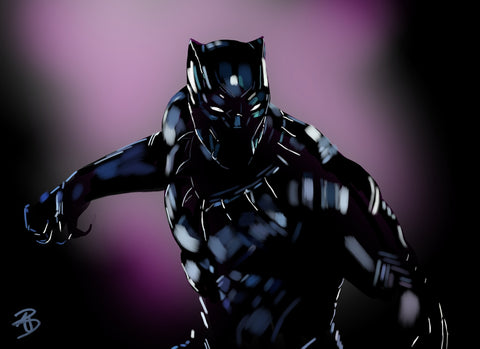 Panther in Purple Wall Art