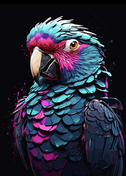 Parrot Animal Colorful Wall Art