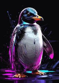 Penguin Animal Colorful Wall Art