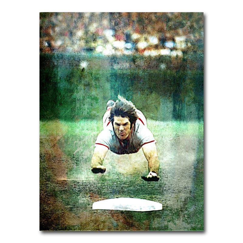 AUTO-MOCKUP WHITE | Pete Rose Slide | 1 Piece | Gallery Wrap Canvas | group=3x4