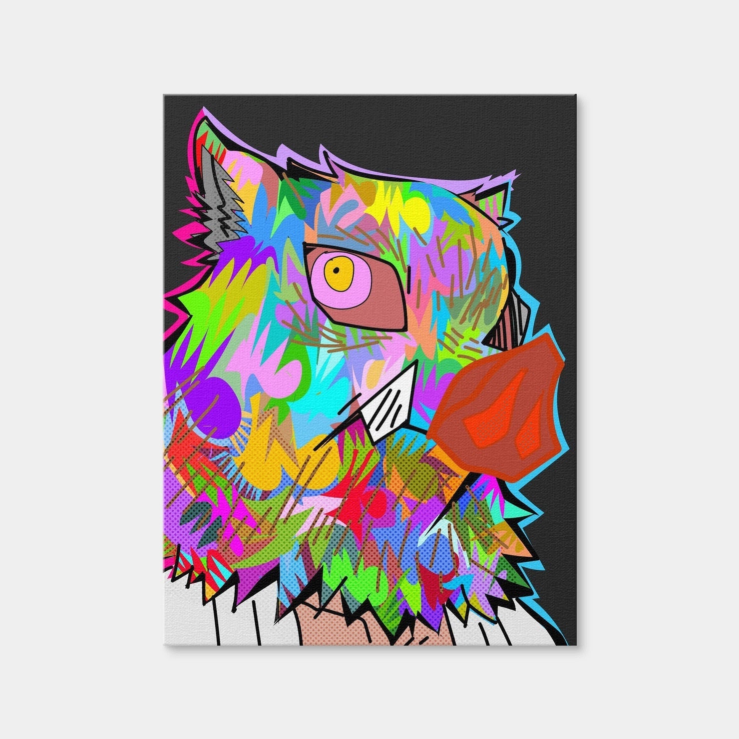 AUTO-MOCKUP WHITE | Pig Head Demon Slayer | 1 Piece | Gallery Wrap Canvas | group=3x4