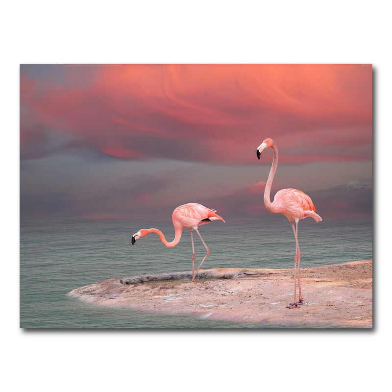 AUTO-MOCKUP WHITE | Pink Flamingo's on the Coast | 1 Piece | Gallery Wrap Canvas | group=4x3