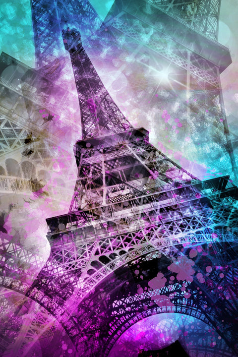 Pop Art Eiffel Tower Wall Art