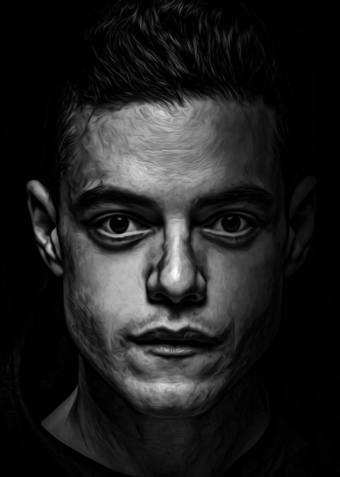 Portrait mr robot Wall Art