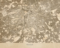 Prague Map Wall Art