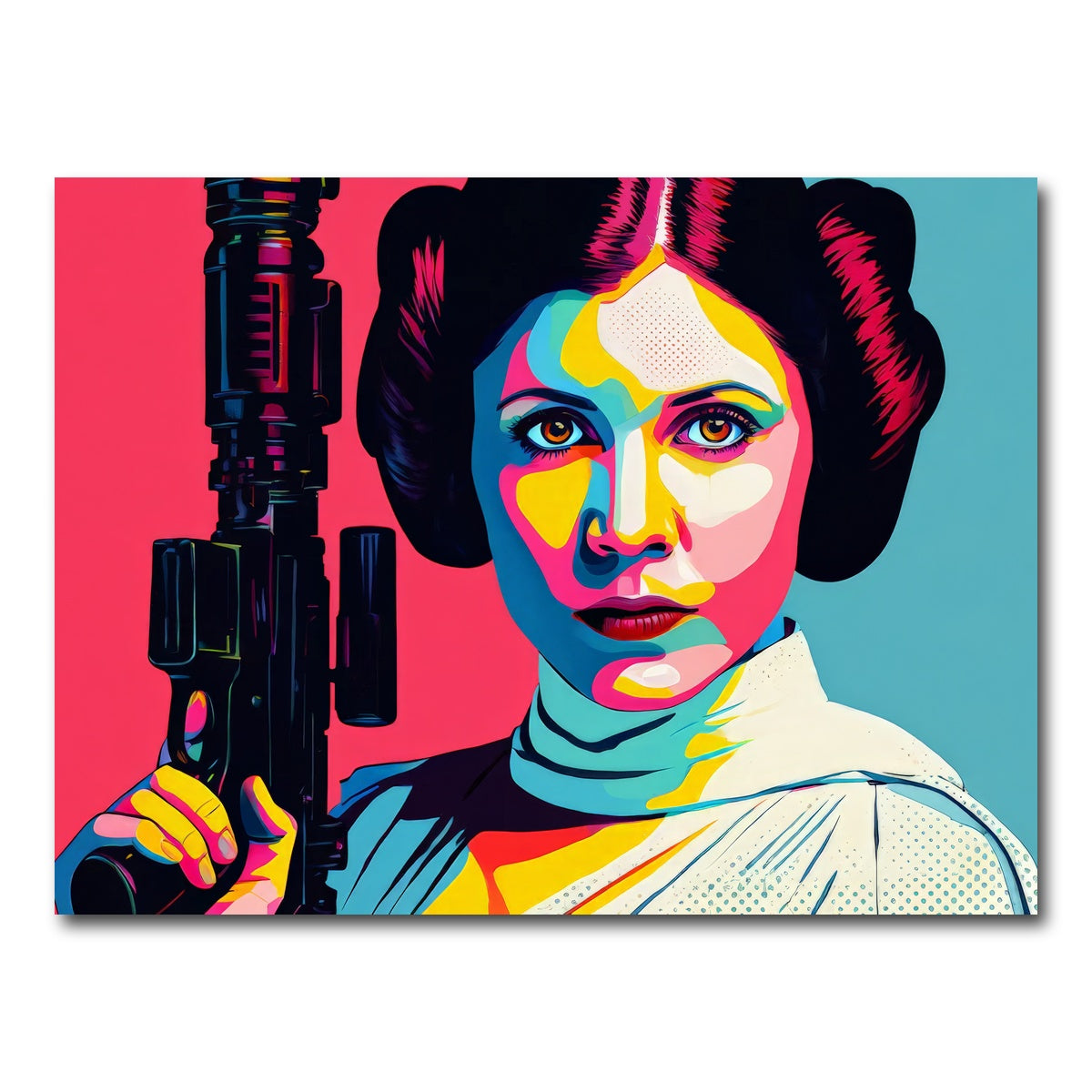 AUTO-MOCKUP WHITE | Princess Leia Gun | 1 Piece | Gallery Wrap Canvas | group=4x3