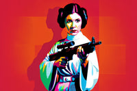 Princess Leia Red Wall Art