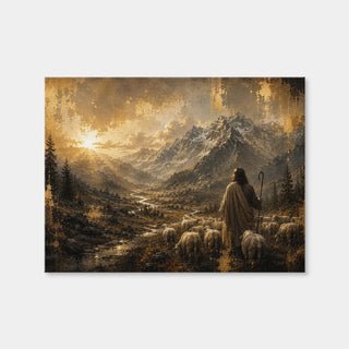 AUTO-MOCKUP WHITE | Psalm 23 Mountain Landscape | 1 Piece | Gallery Wrap Canvas | group=4x3
