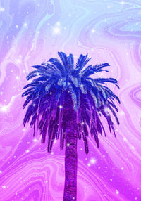 Purple Palm tree Wall Art
