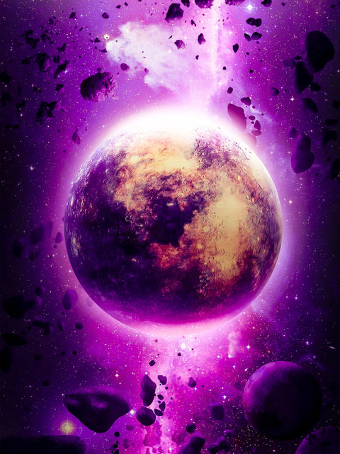 Purple planet Wall Art
