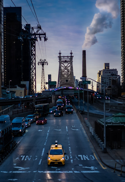 Queensboro Bridge Yellow Cab Wall Art