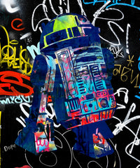 R2D2 Graffiti Wall Art