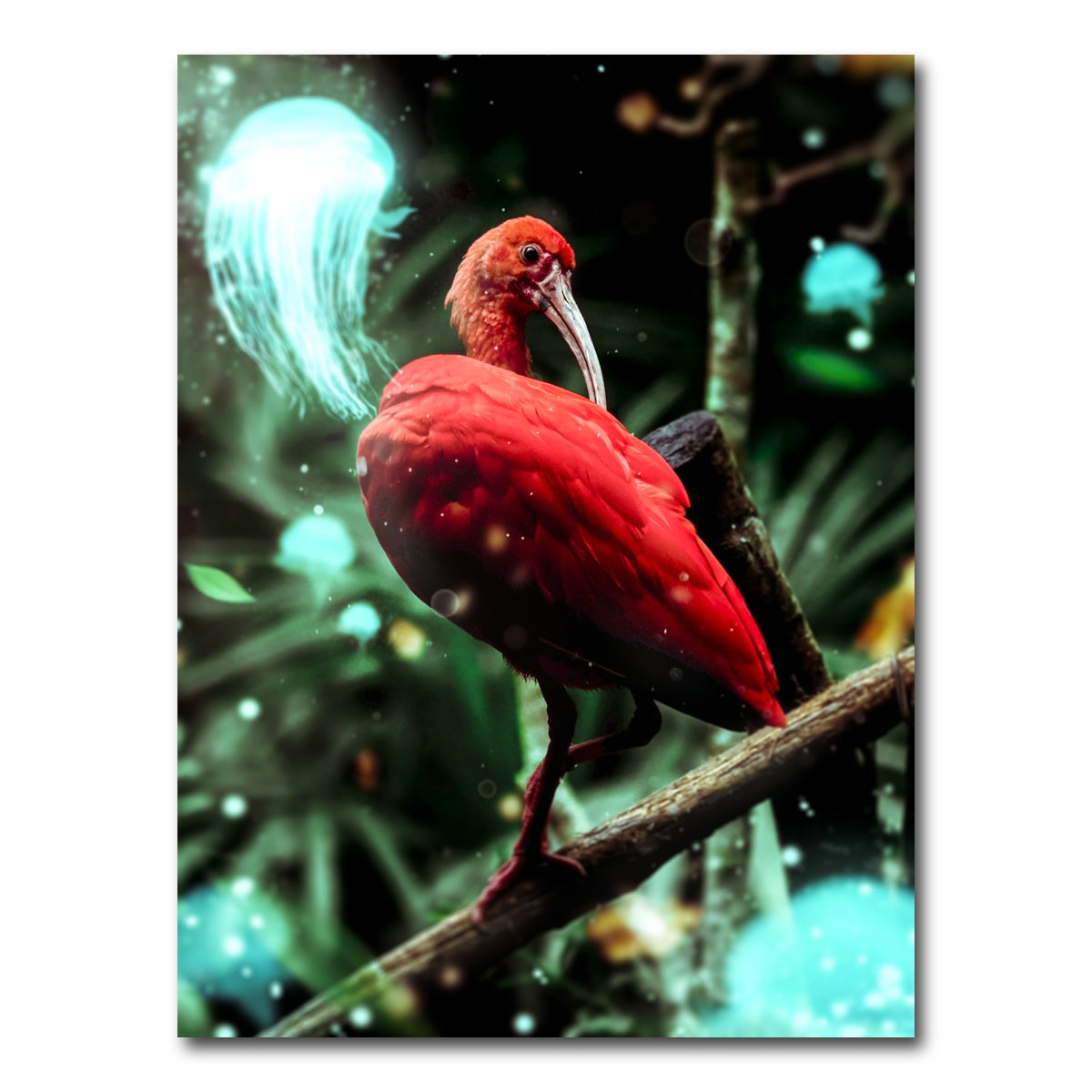 AUTO-MOCKUP WHITE | Red Bird | 1 Piece | Gallery Wrap Canvas | group=3x4