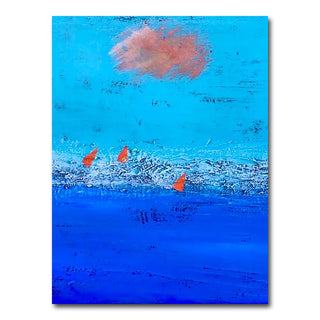 AUTO-MOCKUP WHITE | Red Sails on Blue Horizon | 1 Piece | Gallery Wrap Canvas | group=3x4